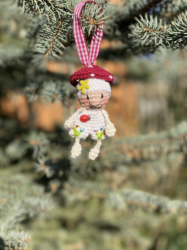 Glückspilz Schlüsselanhänger Fliegenpilz Taschenbaumler Glücksbringer