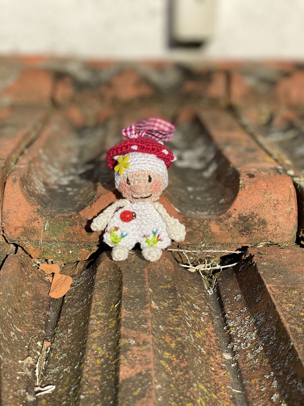 Glückspilz Schlüsselanhänger Fliegenpilz Taschenbaumler Glücksbringer