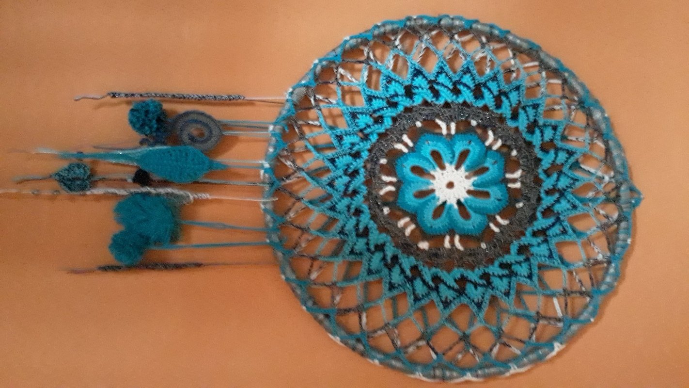 Traumfänger "Blaues Wunder"•.¸¸☆ஜீ✽.•*`*•.¸¸.✽