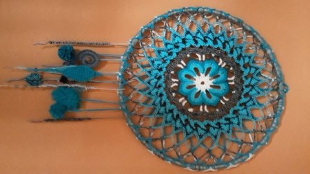 Traumfänger "Blaues Wunder"•.¸¸☆ஜீ✽.•*`*•.¸¸.✽