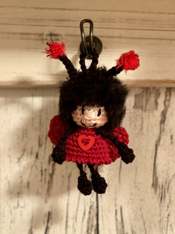 Herr und Frau Glückskäfer Schlüsselanhänger Liebespaar Marienkäfer Taschenbaumler Glücksbringer