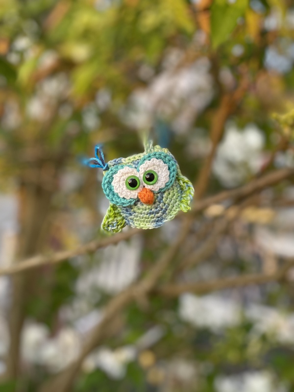 bunte Eulen Schlüsselanhänger Dekoanhänger Taschenbaumler