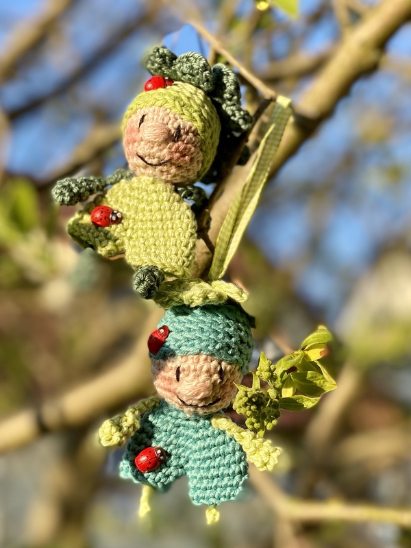 Glücksklee Schlüsselanhänger Kleeblatt Taschenbaumler Glücksbringer