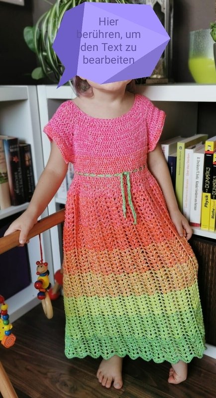 Häkelanleitung für Kleidchen aus 1 Bobbel - alle Größen, alle Garne