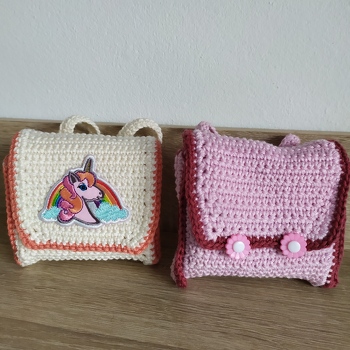 Schultornister für gehäkelte Puppen ,passend auch für Baby Born