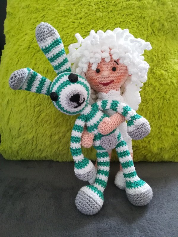 Engel Josi mit Herz + Hase FRED im Set