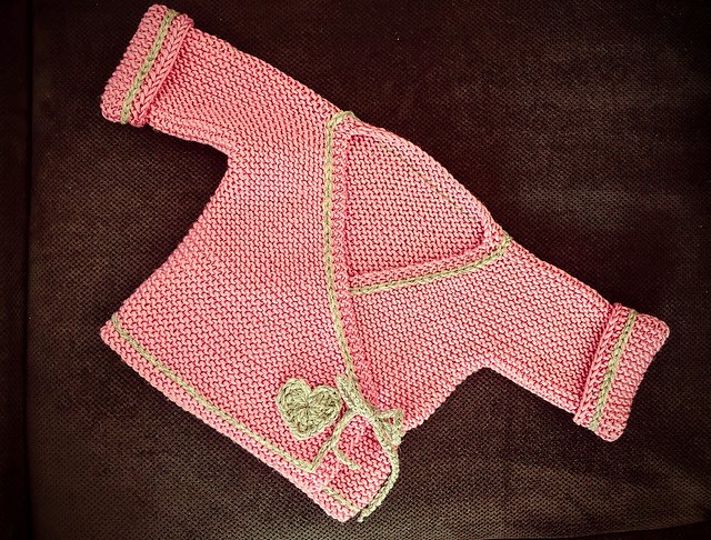 Strick-Anleitung Erstlings-Wickeljäckchen Gr. 56/62