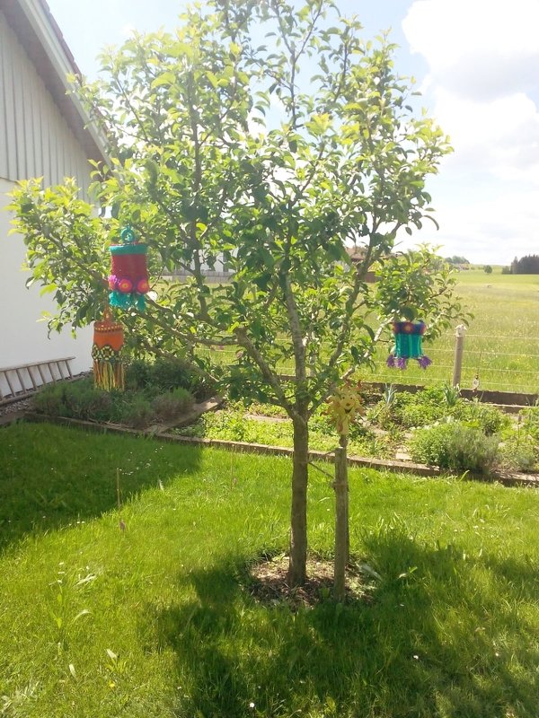 Lampion häkeln:  Blumenreigen