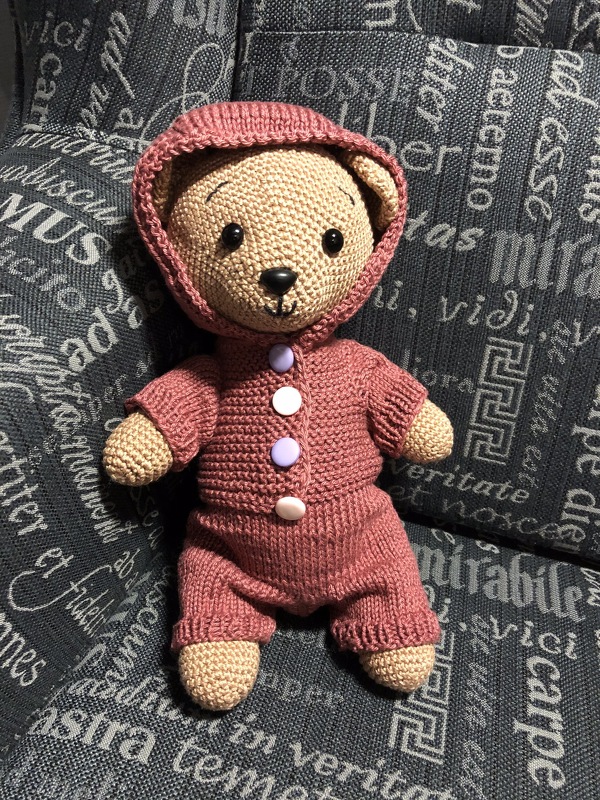 Joséphine the Pyjama-Bear (panda) crochet pattern