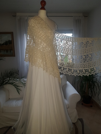 Hochzeitstuch gehäkelt nach der Anleitung 