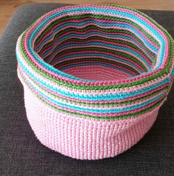 Das Körbchen zu häkeln hat super geklappt!