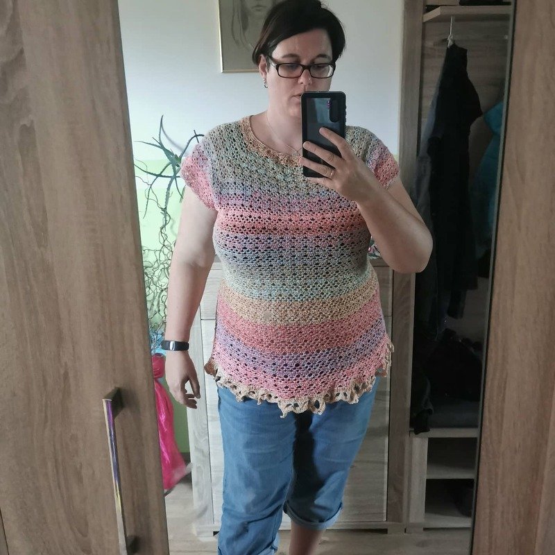 crochet pattern shirt &quot;Mary&quot;, suitable for beginners