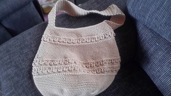 Tote bag, nach einer dänischen Anleitung. Gefiel mir so gut.