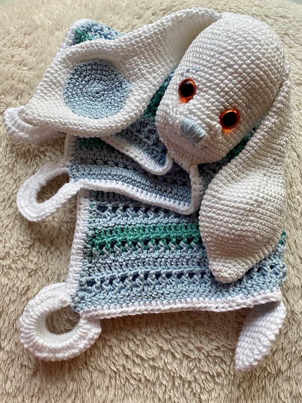 Schnuffeltuch Hase V2 - Häkelanleitung