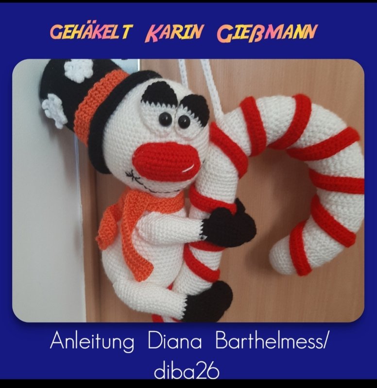 Candy canes man - Crochet Pattern from Diana´s kleiner Häkelshop