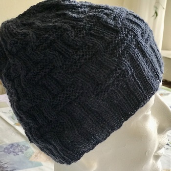Mütze Ansgar (fil-art-aue) aus Australian (100 % Wolle) in navyblau