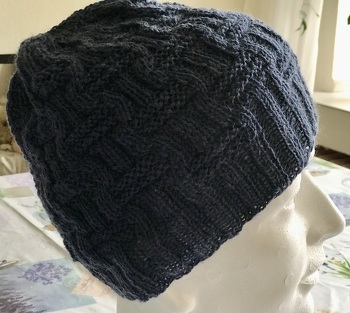 Mütze Ansgar (fil-art-aue) aus Australian (100 % Wolle) in navyblau