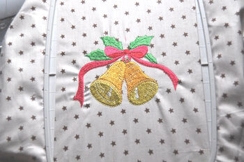 hab das Motiv der Weihnachtsglocken überarbeitet, etwas verkleinert  und nun kann man es anschaun und sagen ja passt :-)