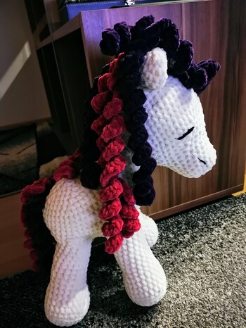 Mit kuschelwolle gehäkelt...