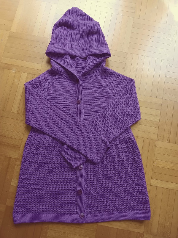 - MATILDA - Basic-Mantel, alle Größen häkeln, Häkelmantel mit Kapuze, RVO Raglan von oben