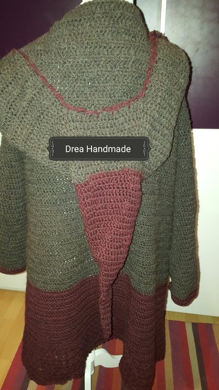 - MATILDA - Basic-Mantel, alle Größen häkeln, Häkelmantel mit Kapuze, RVO Raglan von oben