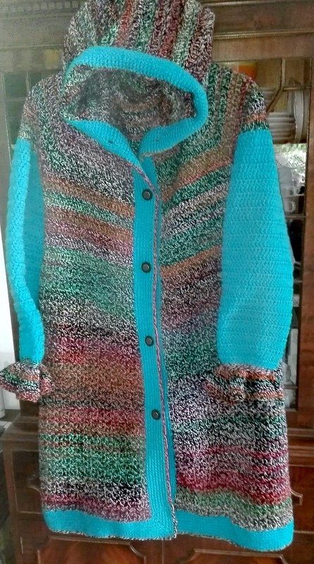 - MATILDA - Basic-Mantel, alle Größen häkeln, Häkelmantel mit Kapuze, RVO Raglan von oben