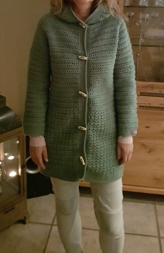 - MATILDA - Basic-Mantel, alle Größen häkeln, Häkelmantel mit Kapuze, RVO Raglan von oben