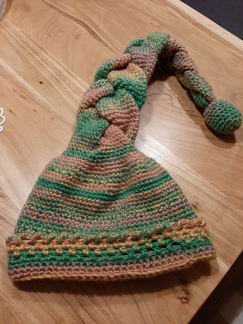 Eine tolle Mütze,  Anleitung von Petra Perle, Zipfelmütze 