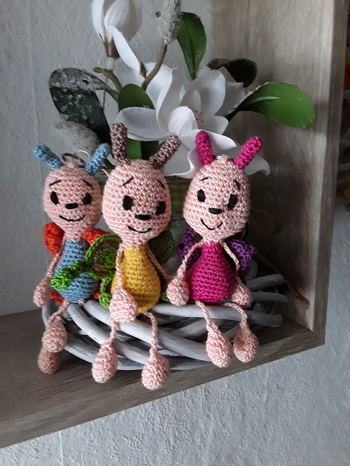 Das sind meine Schmetterlinge nach der Anleitung von Lassal