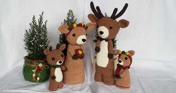 Rentierfamilie von Colita, hat Spaß gemacht die Anleitung nach zu arbeiten.