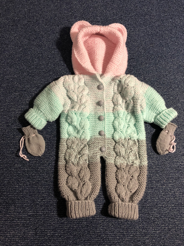 Strickanleitung Leafoverall, onesize 0-6 Monate