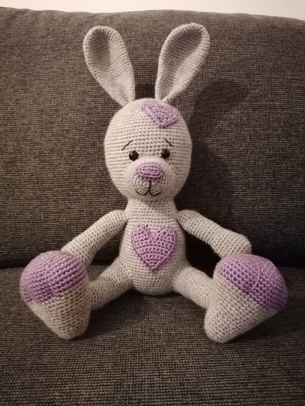 Häkelanleitung "Hase mit Herz"