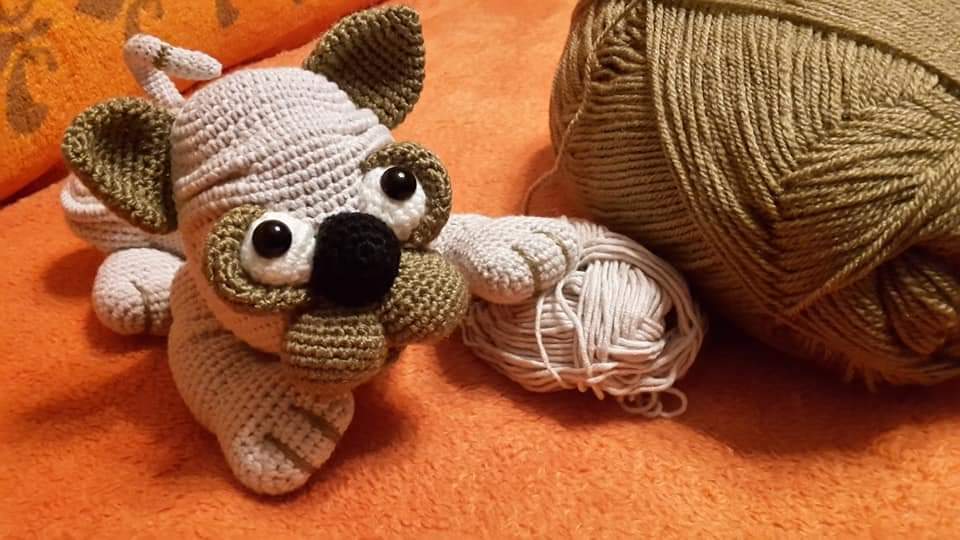 Häkelanleitung  "Eddie" Das Mopsbaby