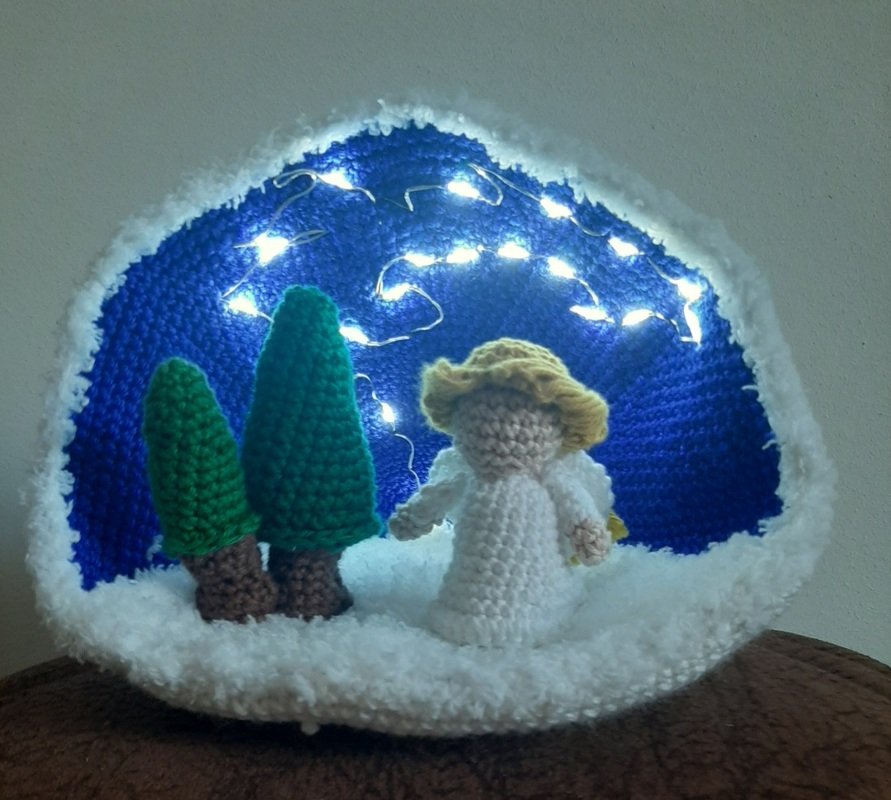 Häkelanleitung, Himmlischer Winterwald mit Engel, Deko und Geschenkidee!