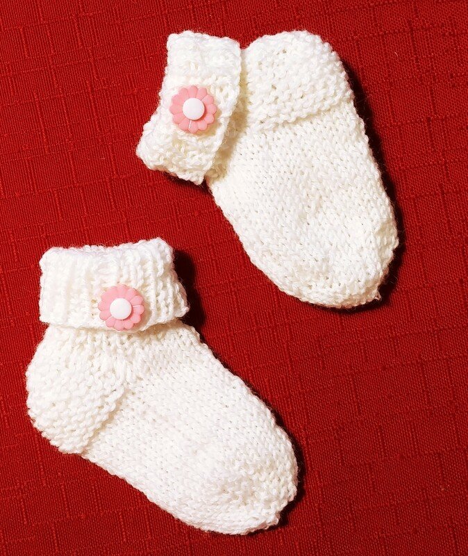 Babysöckchen ohne Ferse stricken