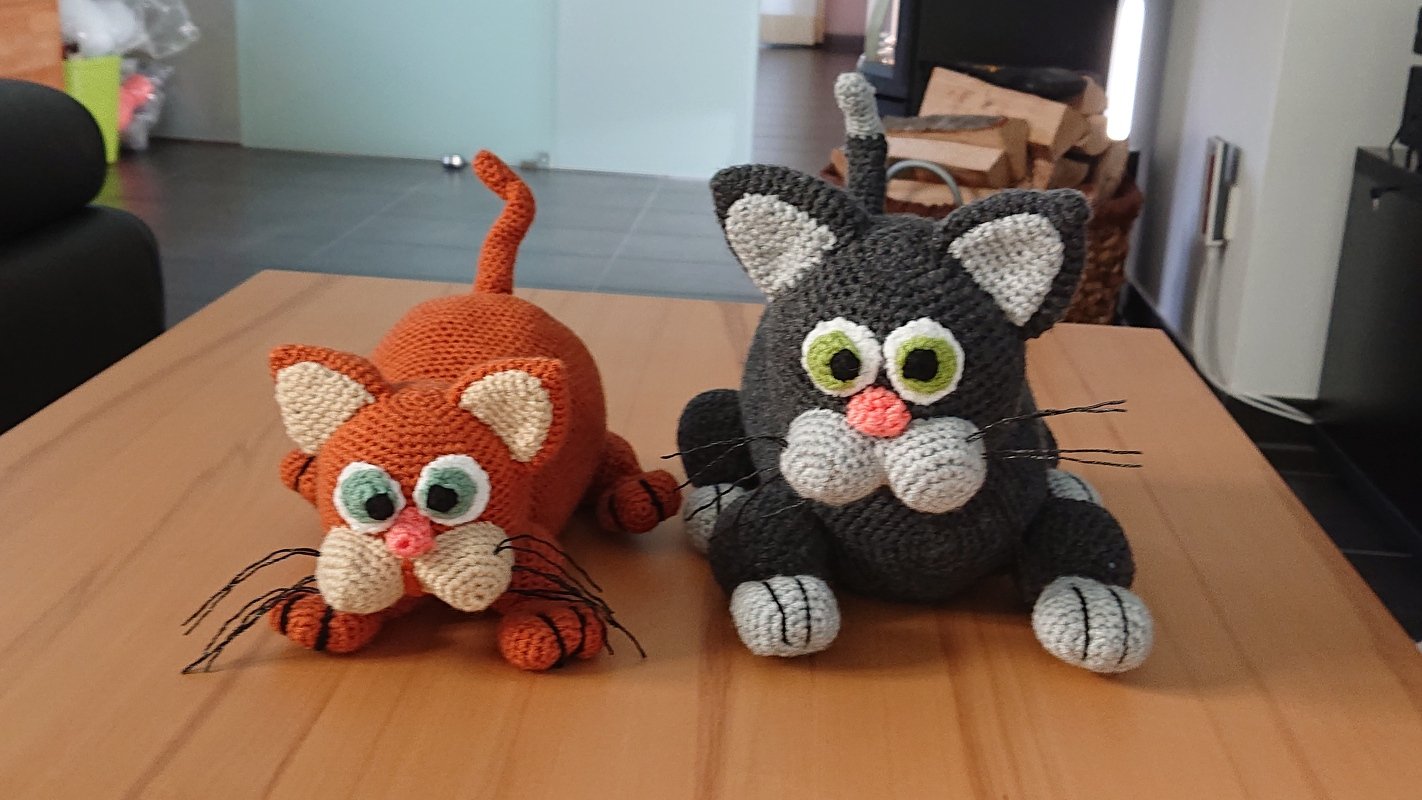 Flauschige Miezekatzen - Häkelanleitung