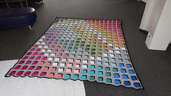 nachempfunden von der Decke Double A Design Blanket (Free pattern)  von Annelies Baes