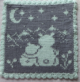 Strickanleitung Tuch / Waschlappen &quot;Bär Tobi&quot; - in Doubleface