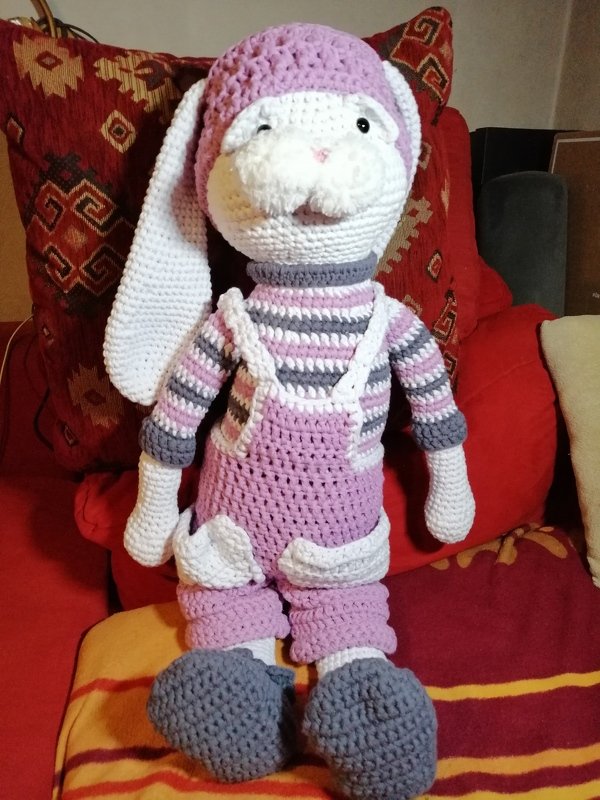 Häkelanleitung für Gabis Hasen Schmusi, einschl. kleinem Schnuffeltuch