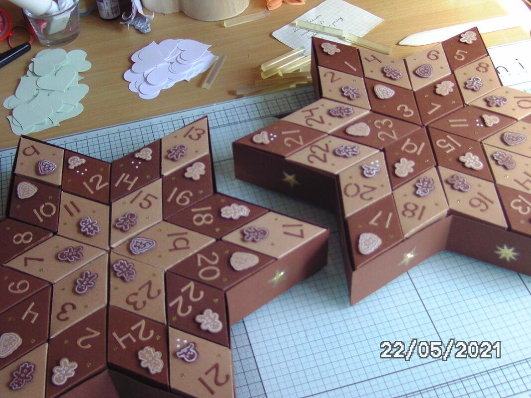 Adventskalender – Stern – Bastelvorlagen mit Anleitung