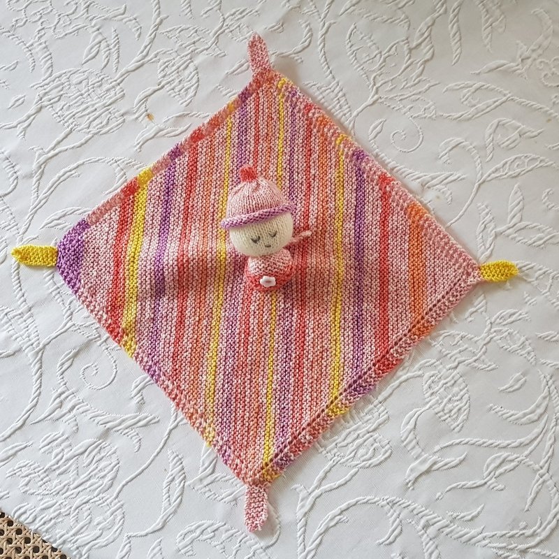 Schnuffeltuch/Kuscheltuch &quot;Schlafmützchen&quot; - Strickanleitung