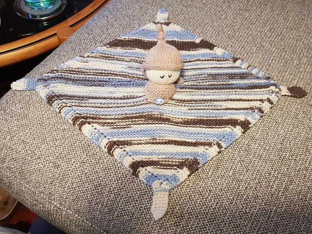 Schnuffeltuch/Kuscheltuch &quot;Schlafmützchen&quot; - Strickanleitung