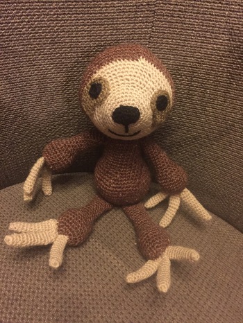 Das Faultier ist eine Wunschanfertigung und ebenfalls einfach umzusetzen.