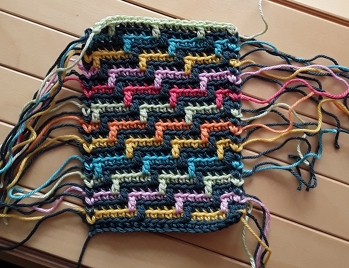 Musterstueck in Mosaiktechnik