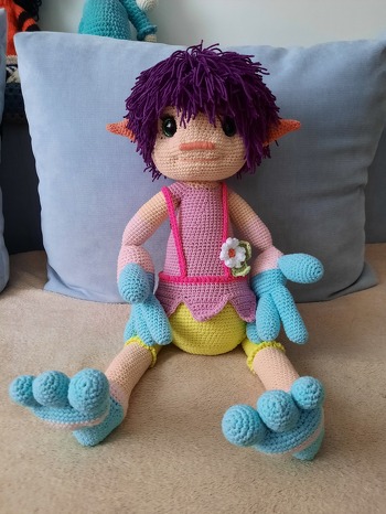 Häkelpuppe Elfi ist fertig