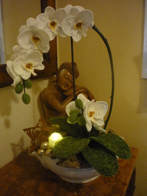 Orchidee - Häkelanleitung