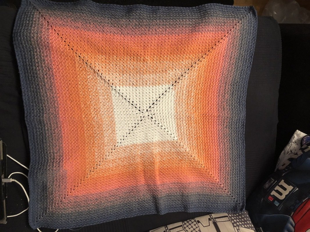 Häkelanleitung für eine Decke "Hallo bunte Welt"