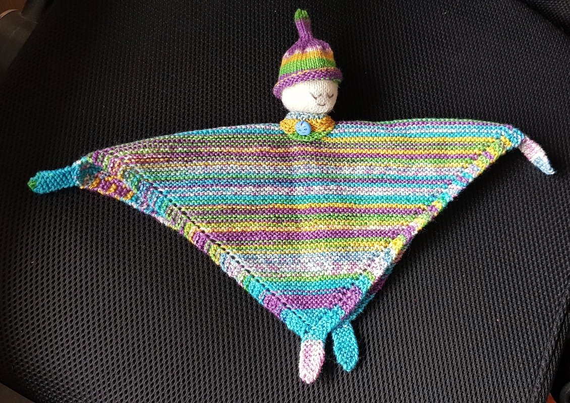 Schnuffeltuch/Kuscheltuch &quot;Schlafmützchen&quot; - Strickanleitung