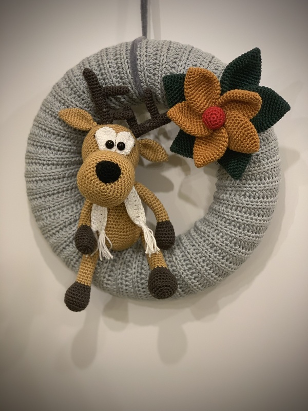 Häkelanleitung Türkranz Weihnachten