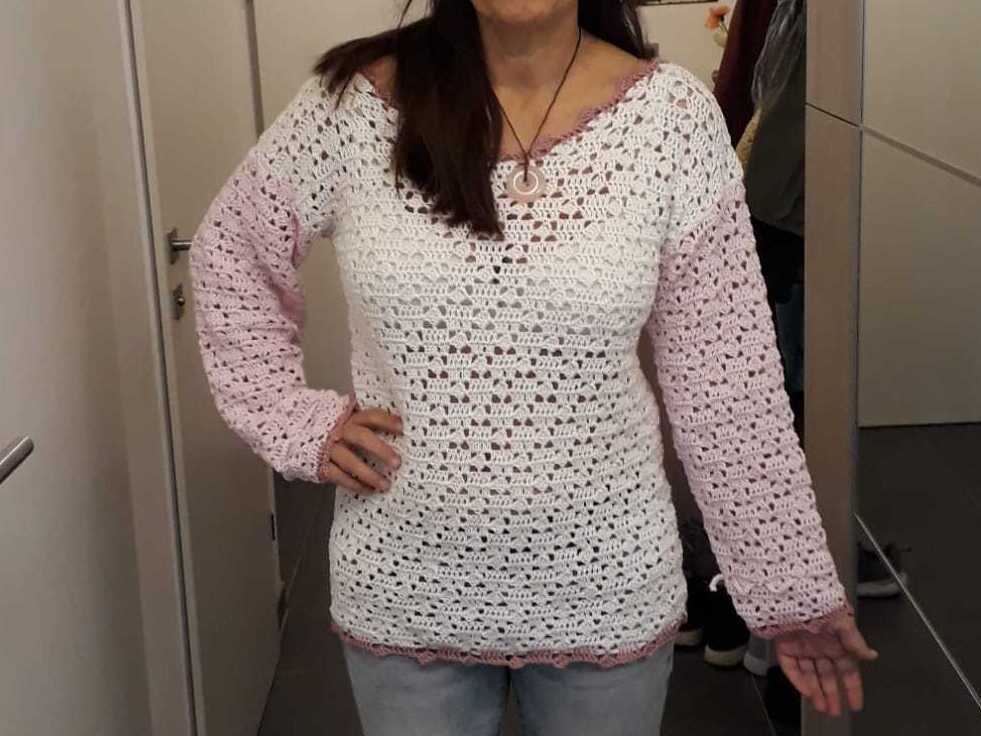 Häkelanleitung: Frühlingshafter Häkelpulli "Alles easy!"